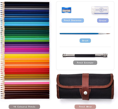 48 Water-soluble Colouring Pencils